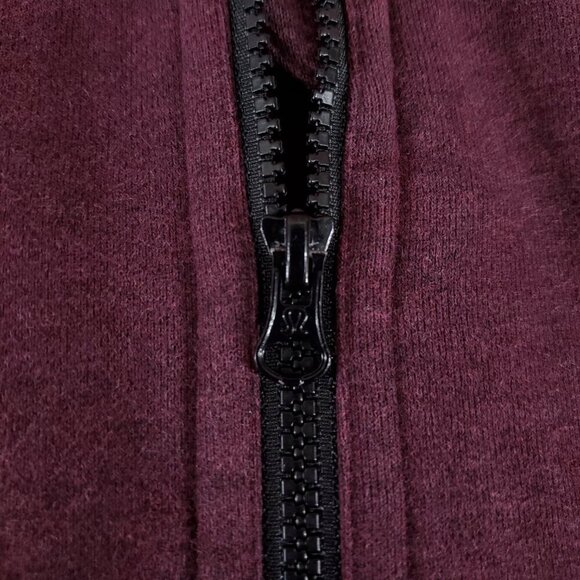 *FLAWS* Lululemon Size 8 Heathered Bordeaux Drama Pleat to Street Bomber Jacket - Picture 9 of 16